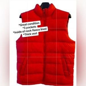 Old Navy Red Puffer Vest